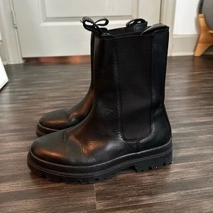 High Ankle Chelsea Boots - Real Leather